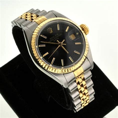 rolex womens watch black face|black rolex watches for sale.